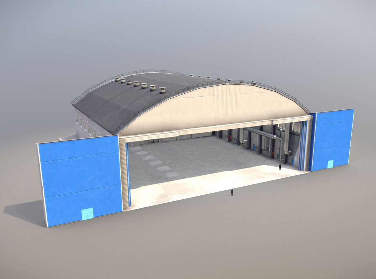 Airport Hangar1 UEEE Low-poly 3D model_11