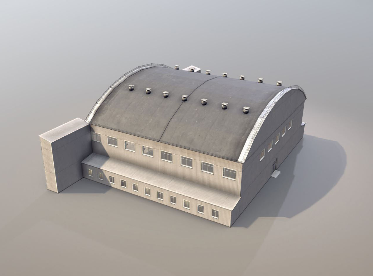Airport Hangar1 UEEE Low-poly 3D model_2