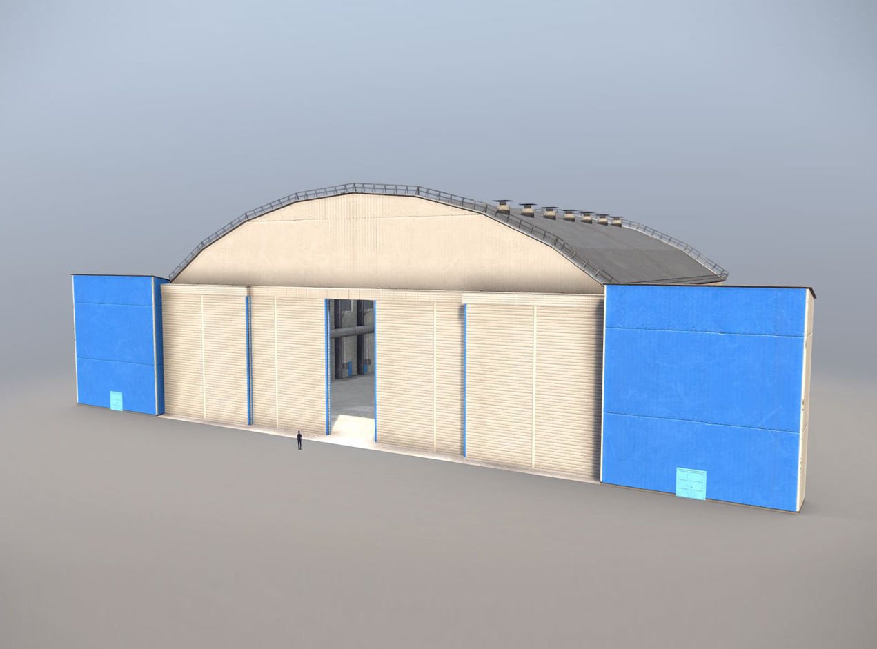 Airport Hangar1 UEEE Low-poly 3D model_12