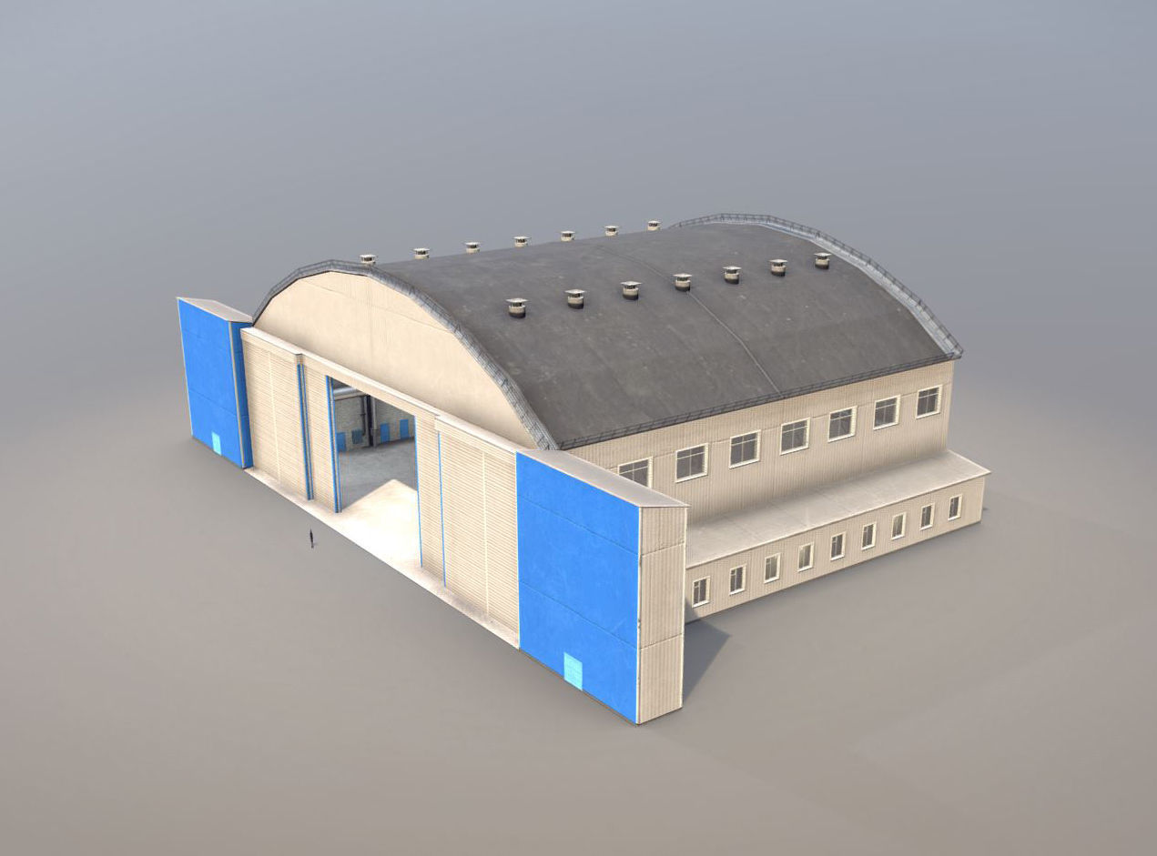 Airport Hangar1 UEEE Low-poly 3D model_10