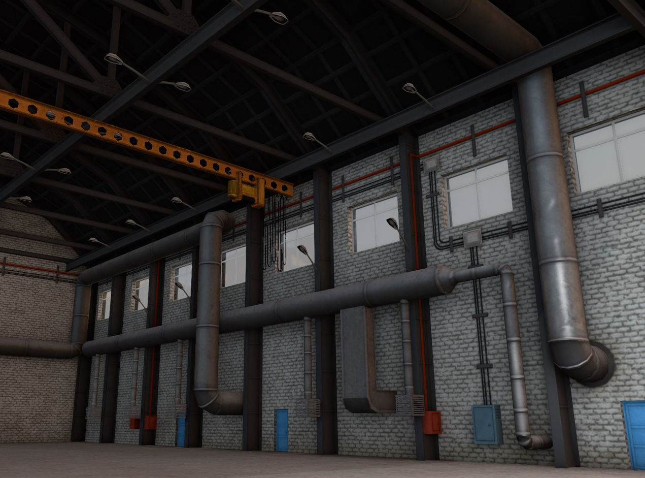 Airport Hangar1 UEEE Low-poly 3D model_21