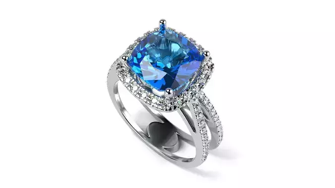 French setting engagement ring