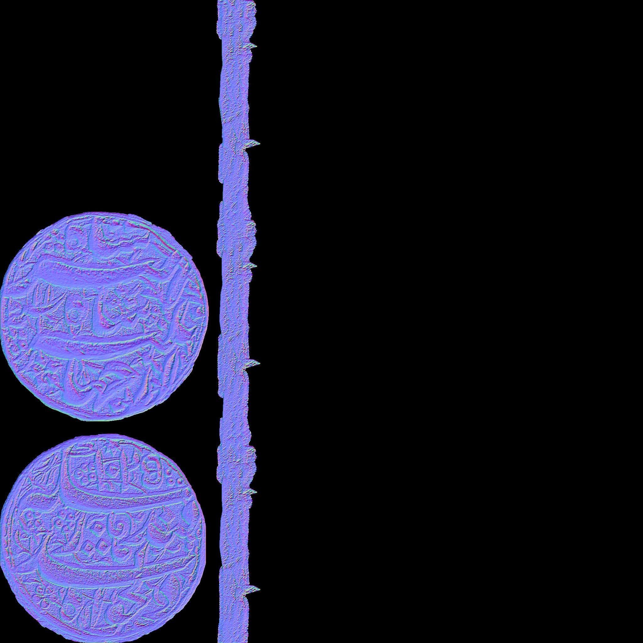 ancient coins colection Low-poly 3D model_36