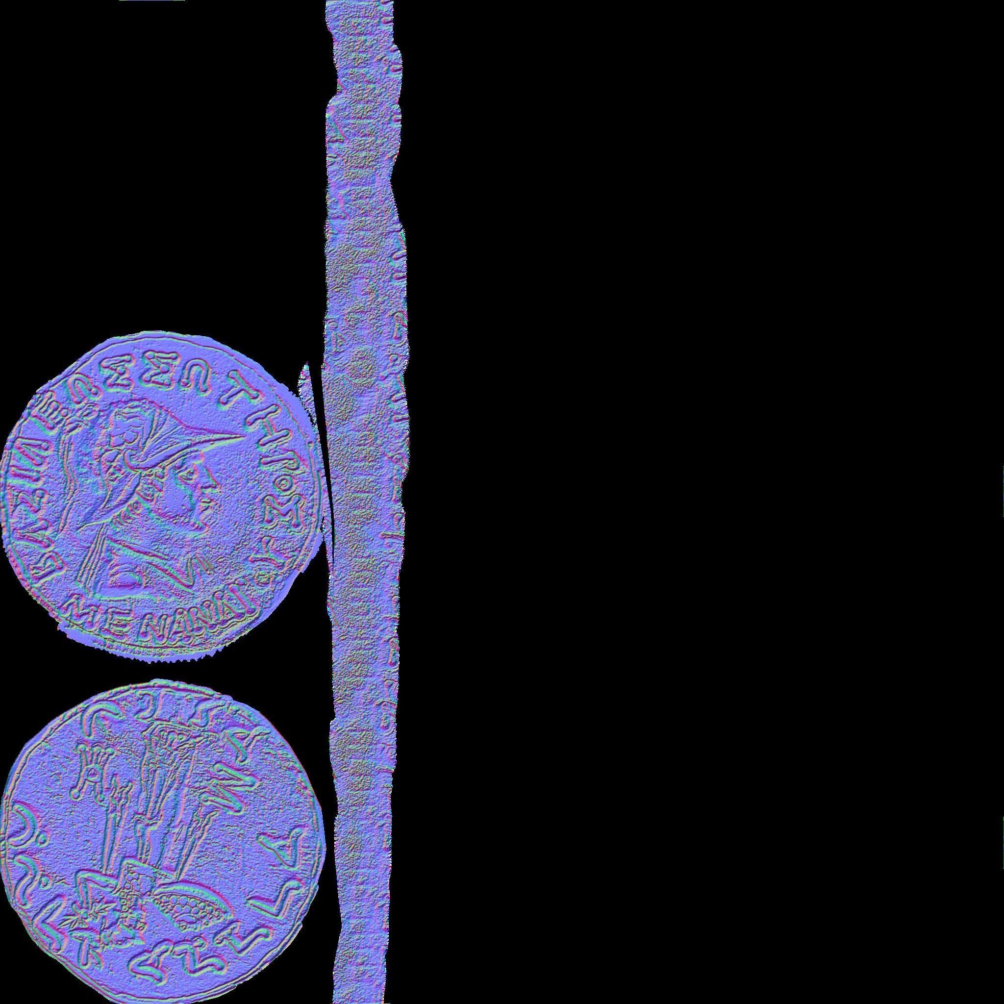 ancient coins colection Low-poly 3D model_9
