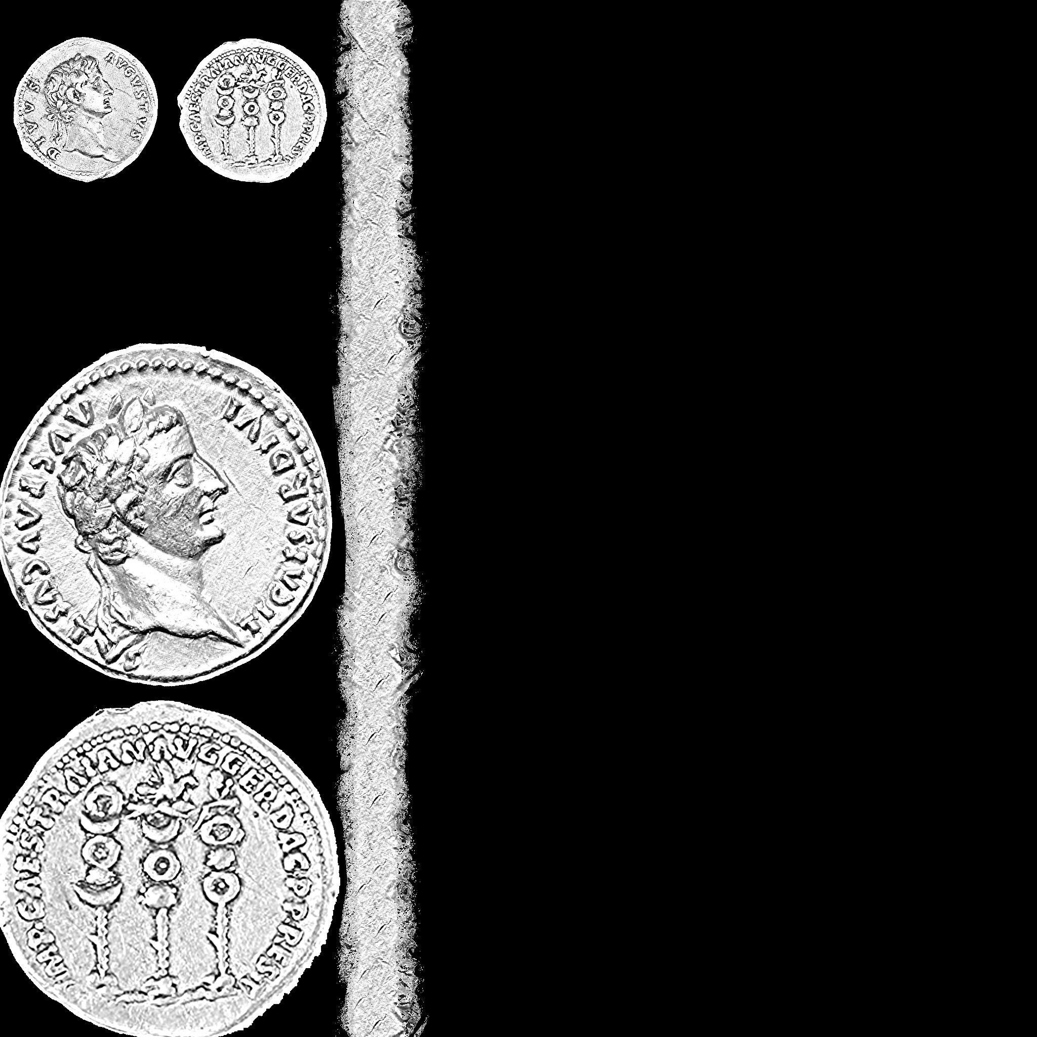 ancient coins colection Low-poly 3D model_19