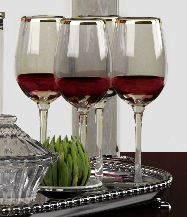 Decorative set in a modern style 3D model_2