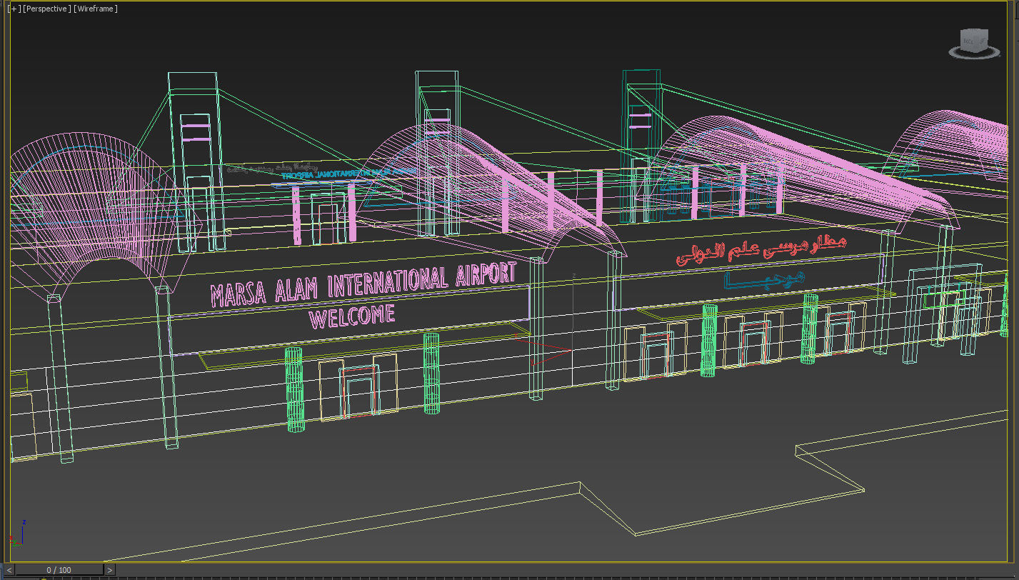 Marsa Alam Airport Terminal building Low-poly 3D model_4