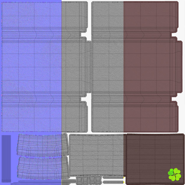 Photo album customizable rigged low poly Low-poly 3D model_32