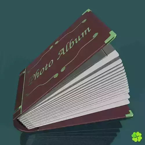 Photo album customizable rigged low poly Low-poly 3D model