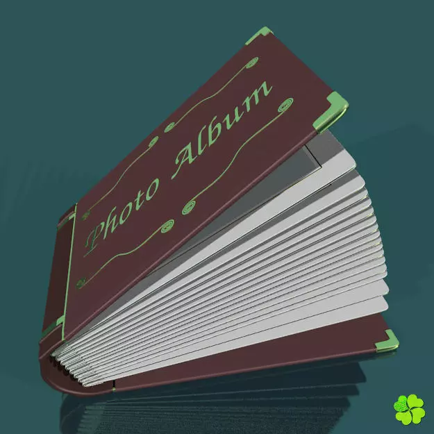 Photo album customizable rigged low poly Low-poly 3D model_0