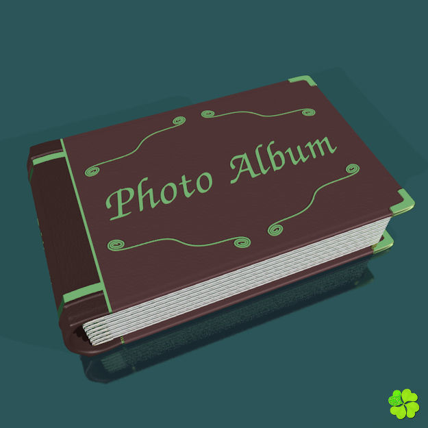 Photo album customizable rigged low poly Low-poly 3D model_4