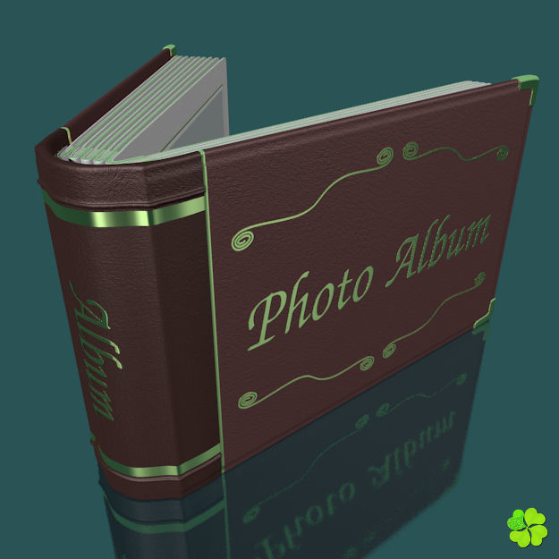 Photo album customizable rigged low poly Low-poly 3D model_7