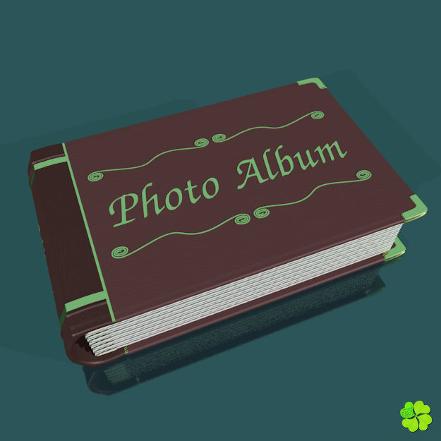 Photo album customizable rigged low poly Low-poly 3D model_3