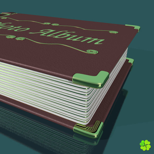 Photo album customizable rigged low poly Low-poly 3D model_9