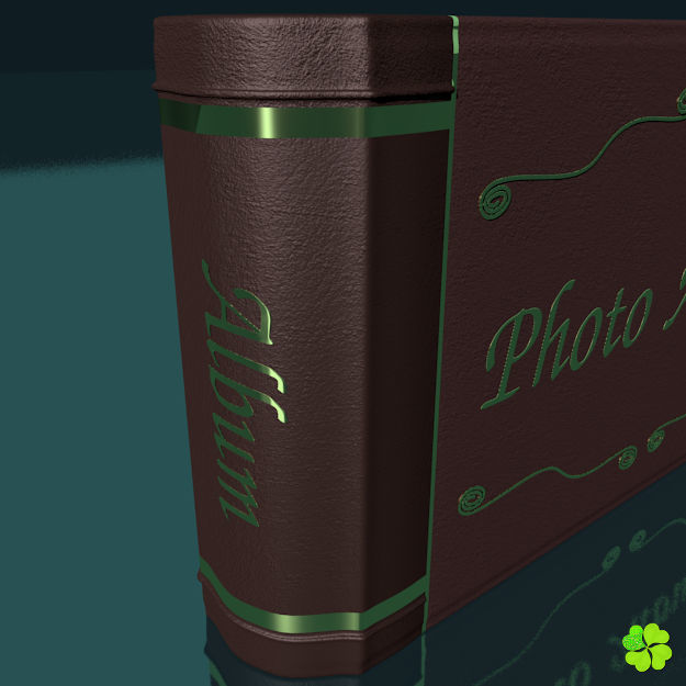 Photo album customizable rigged low poly Low-poly 3D model_8