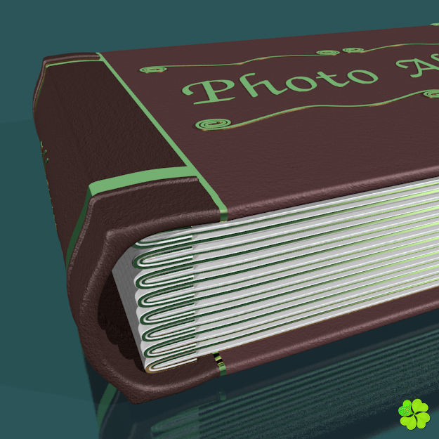Photo album customizable rigged low poly Low-poly 3D model_10