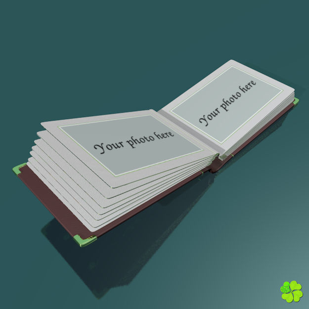 Photo album customizable rigged low poly Low-poly 3D model_13