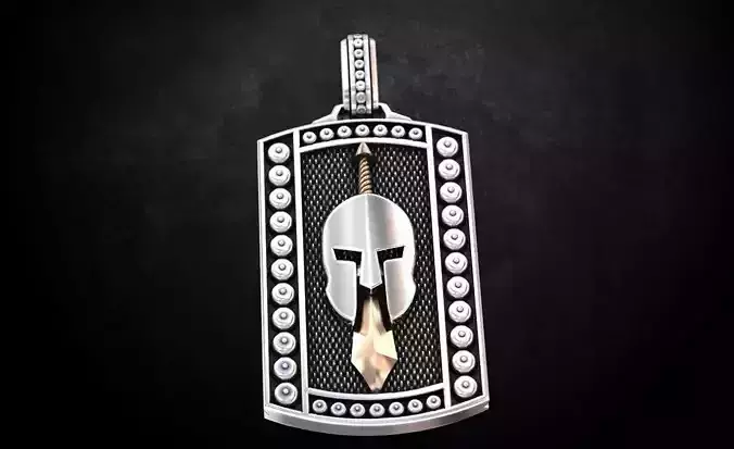 Pendant with a knight and a sword 171