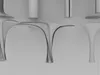 3D model Organic Column Collection Futuristic Canopy Support VR / AR ...