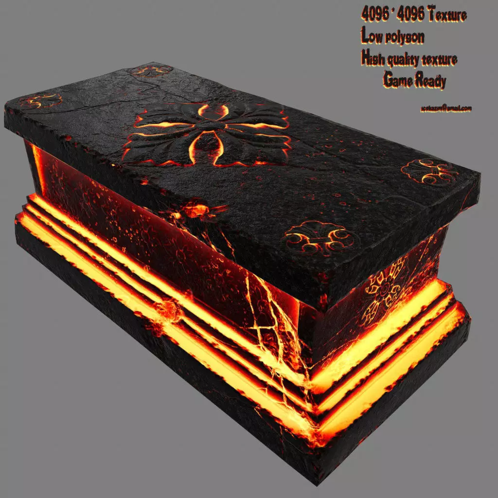 lava base Low-poly 3D model
