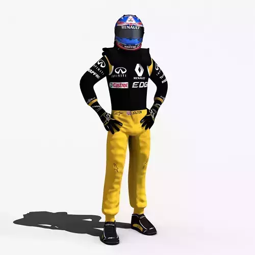 Jolyon Palmer 2017 Low-poly 3D model