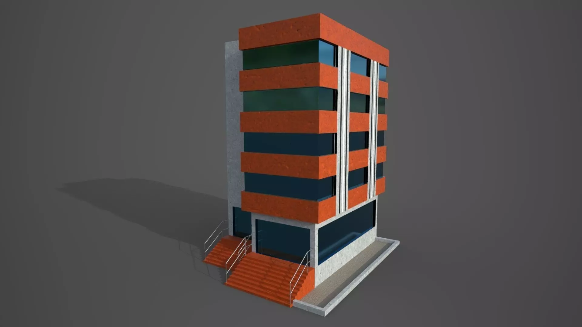 Commercial Building Free low-poly 3D model