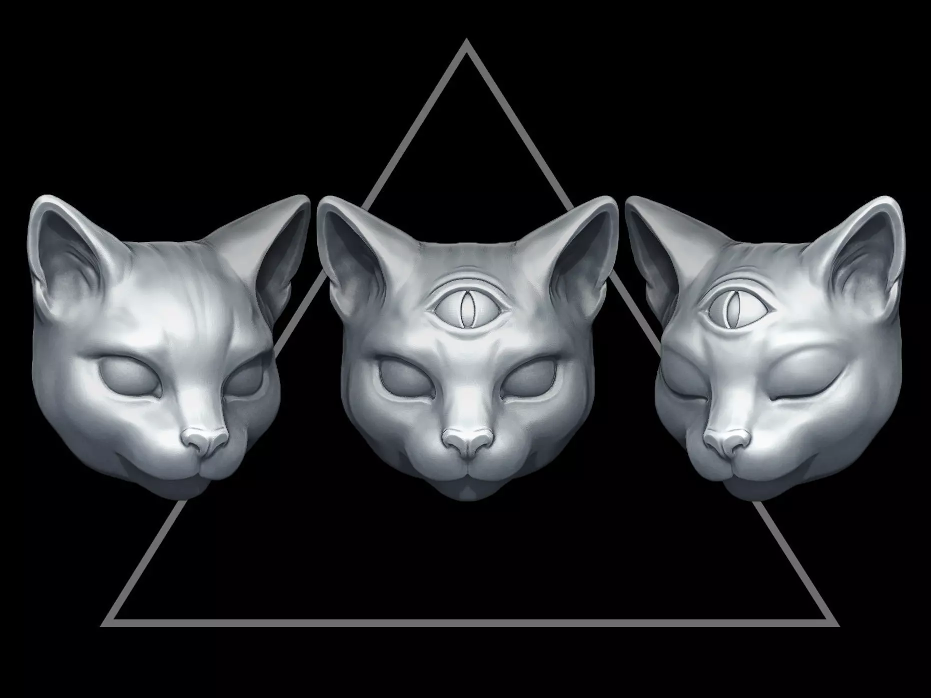 Mystic cat 3D print model