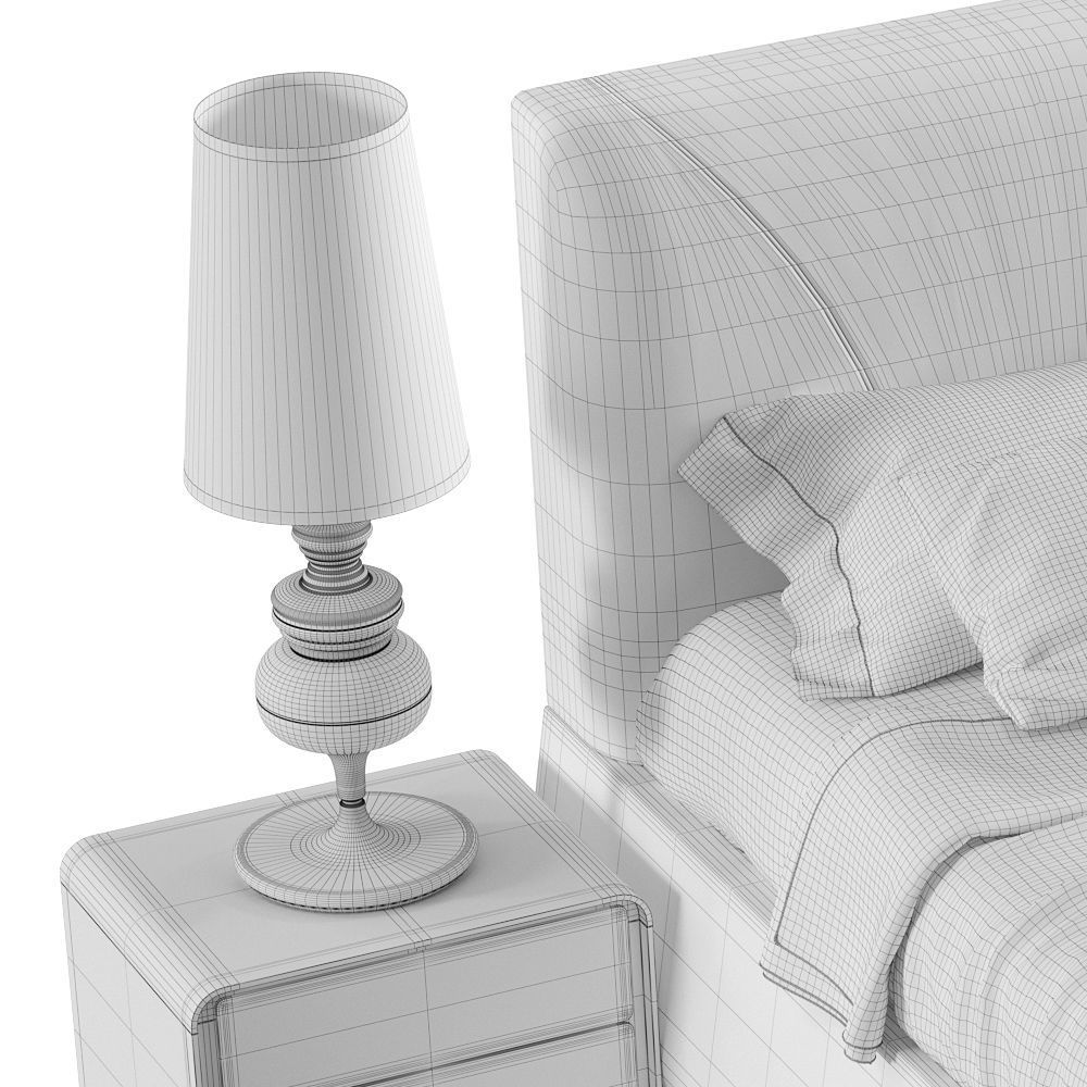 Faina bed 3D model_11