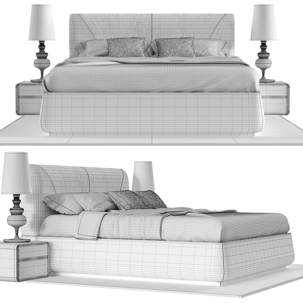 Faina bed 3D model_19