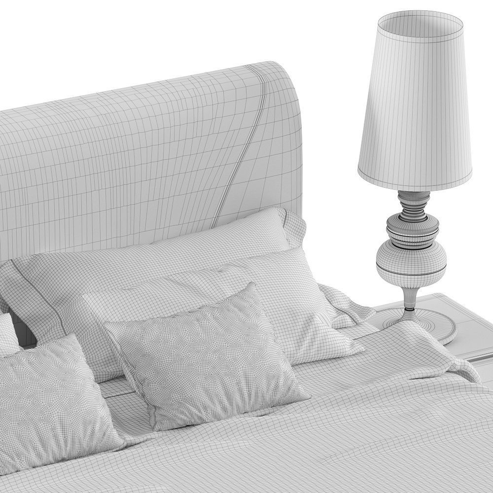 Faina bed 3D model_12