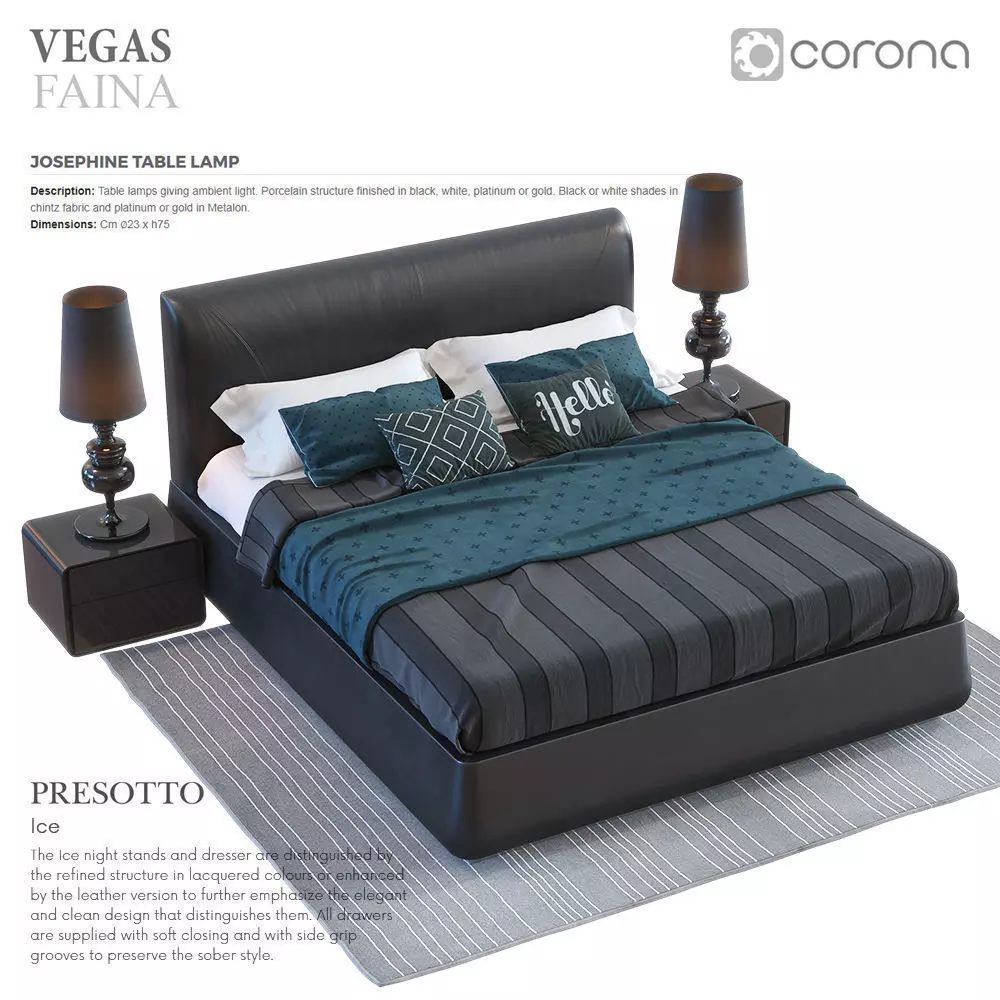 Faina bed 3D model_0