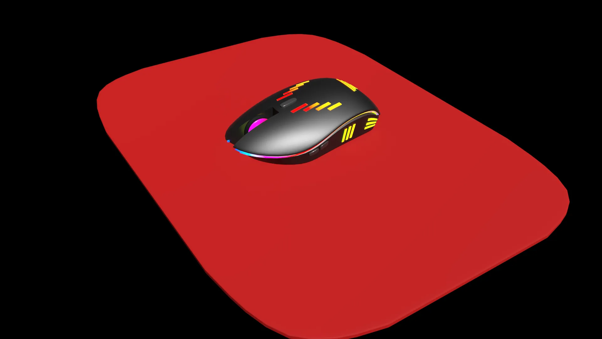 PC Gaming Mouse RGB 3D model | CGTrader