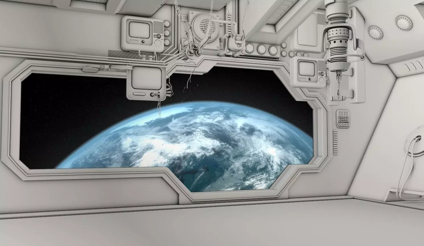 Space Interior 3D model_0