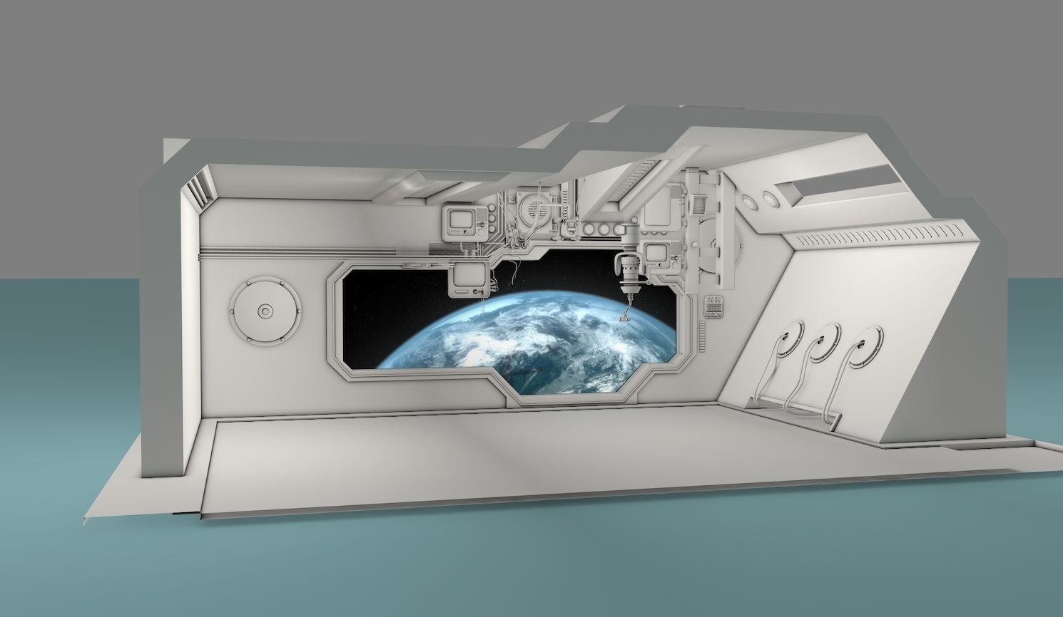 Space Interior 3D model_4