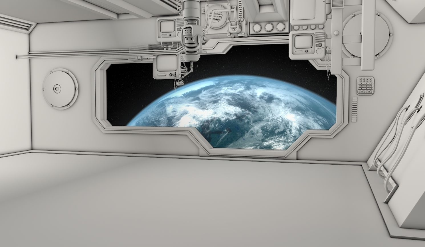 Space Interior 3D model_1