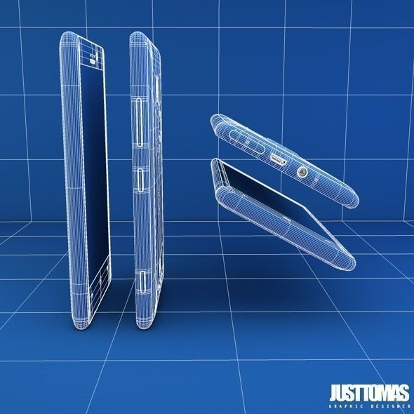 Nokia Lumia 925 Low-poly 3D model_3