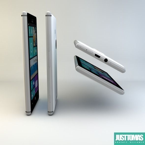 Nokia Lumia 925 Low-poly 3D model_2