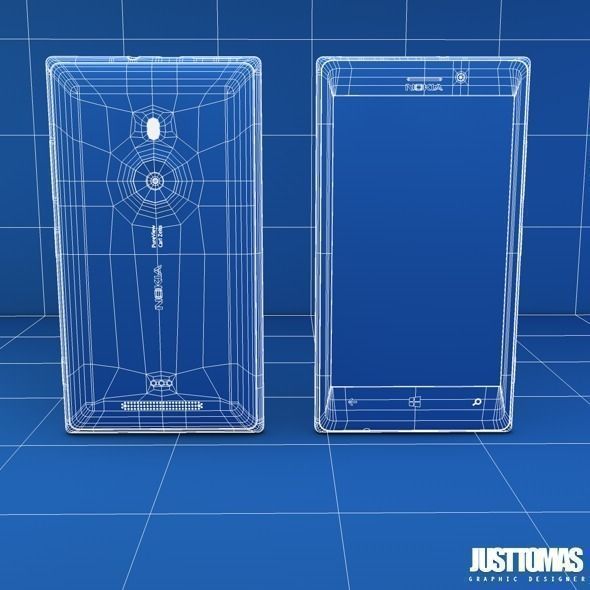Nokia Lumia 925 Low-poly 3D model_4