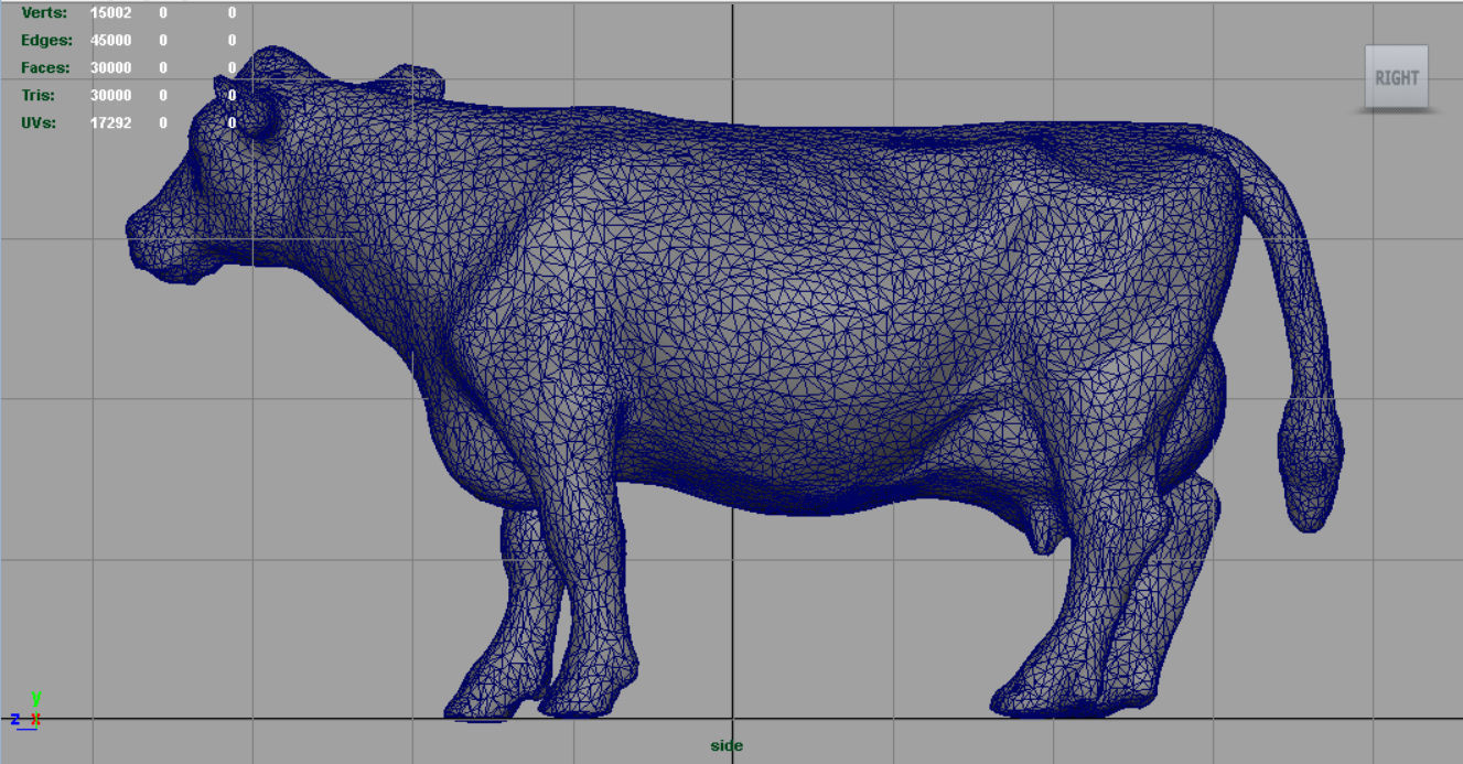 Milk Cow Low-poly 3D model_11