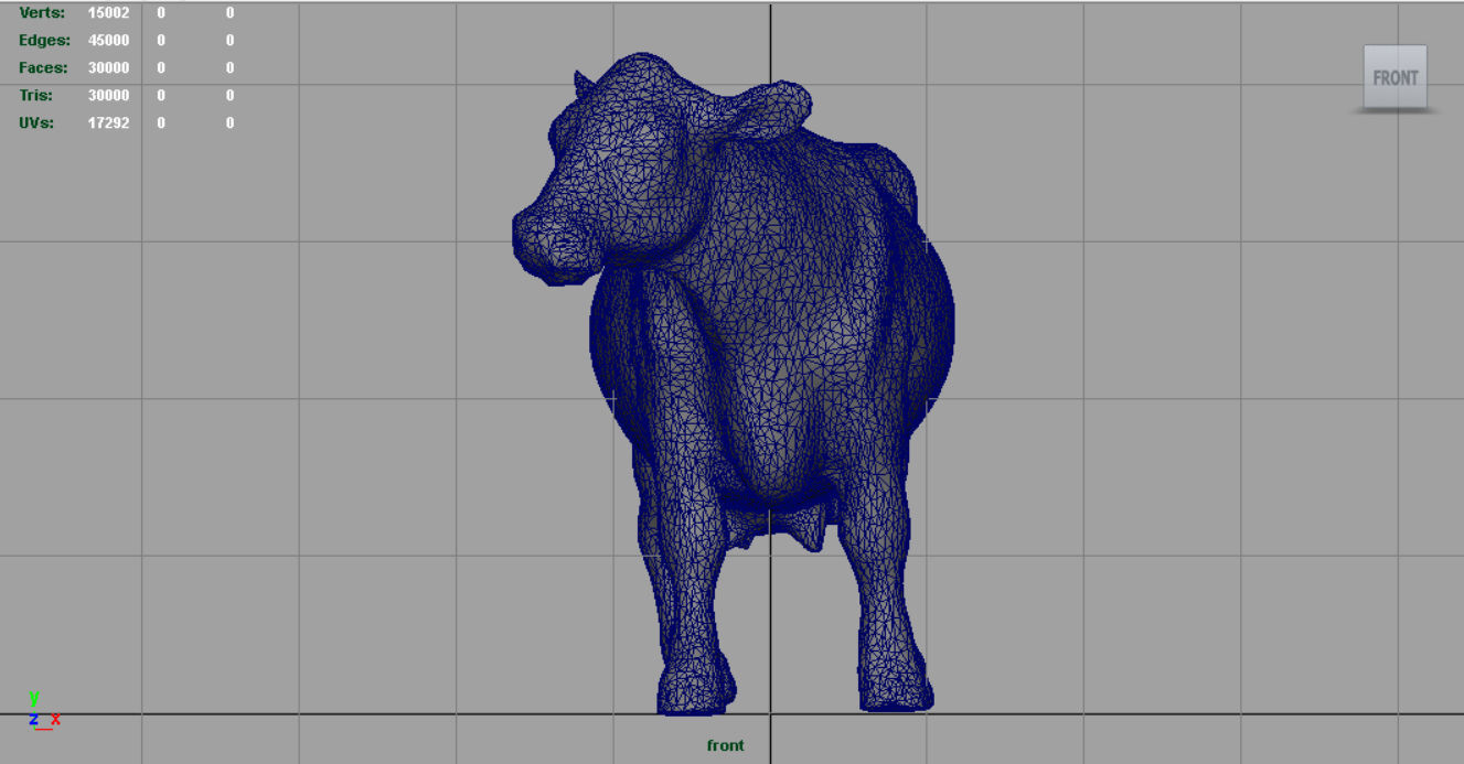 Milk Cow Low-poly 3D model_12