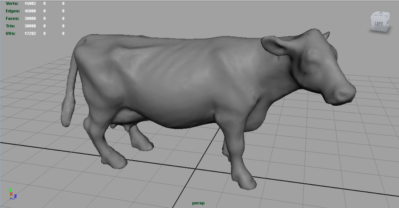 Milk Cow Low-poly 3D model_3
