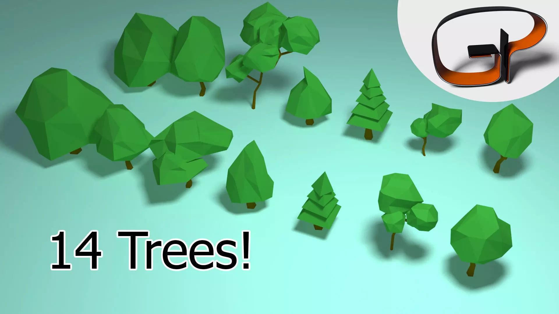 Trees Forest Pack Low-poly 3D model