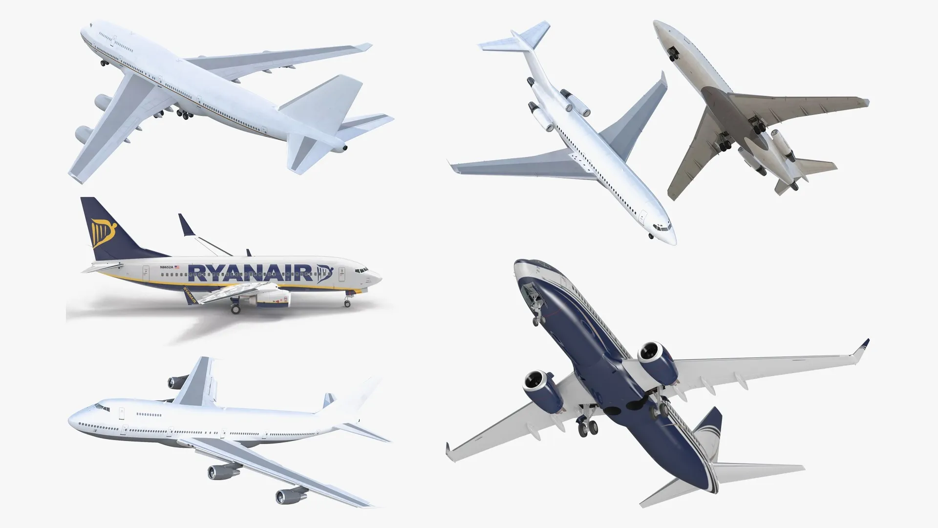 Boeing Aircraft Rigged Collection 3D Model Pack | CGTrader