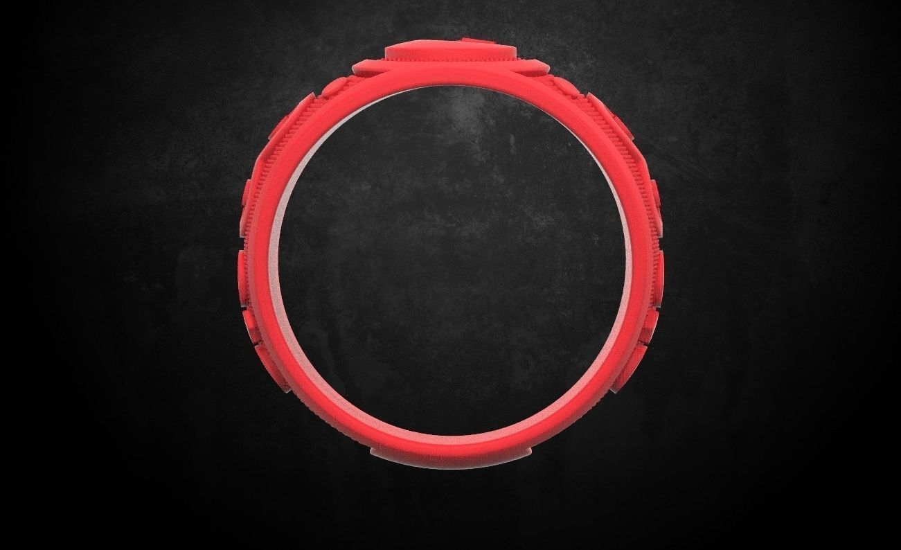 Crescent ring many size 173 3D print model_15
