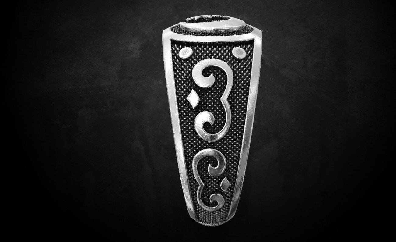 Crescent ring many size 173 3D print model_10