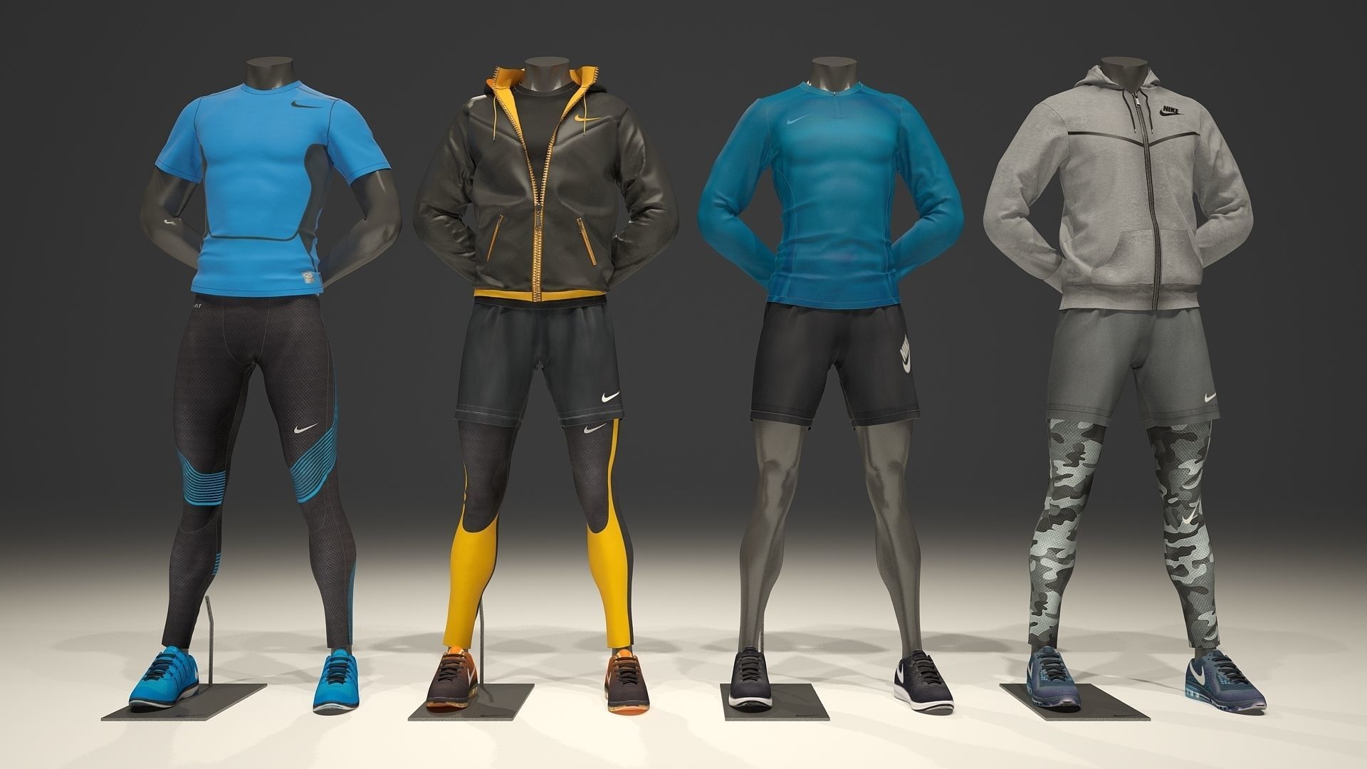 Man mannequin Nike pack 2 3D model_7