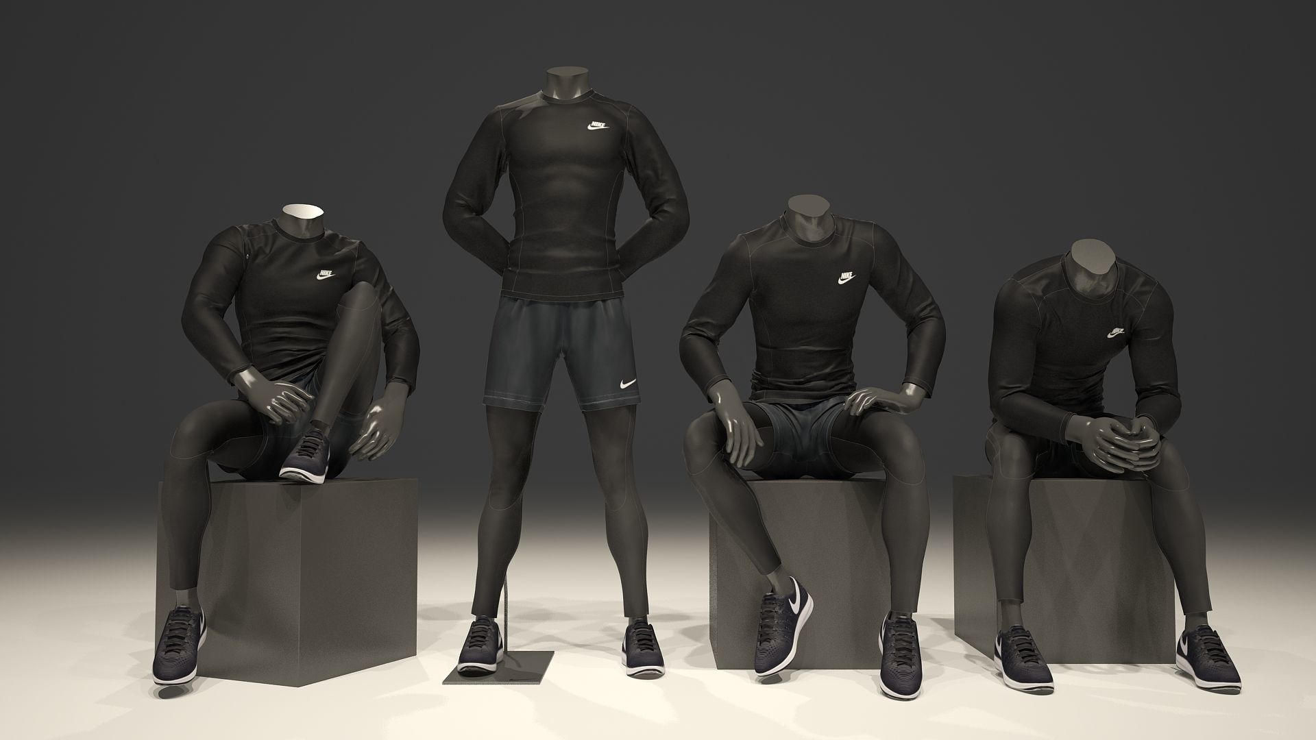 Man mannequin Nike pack 2 3D model_2