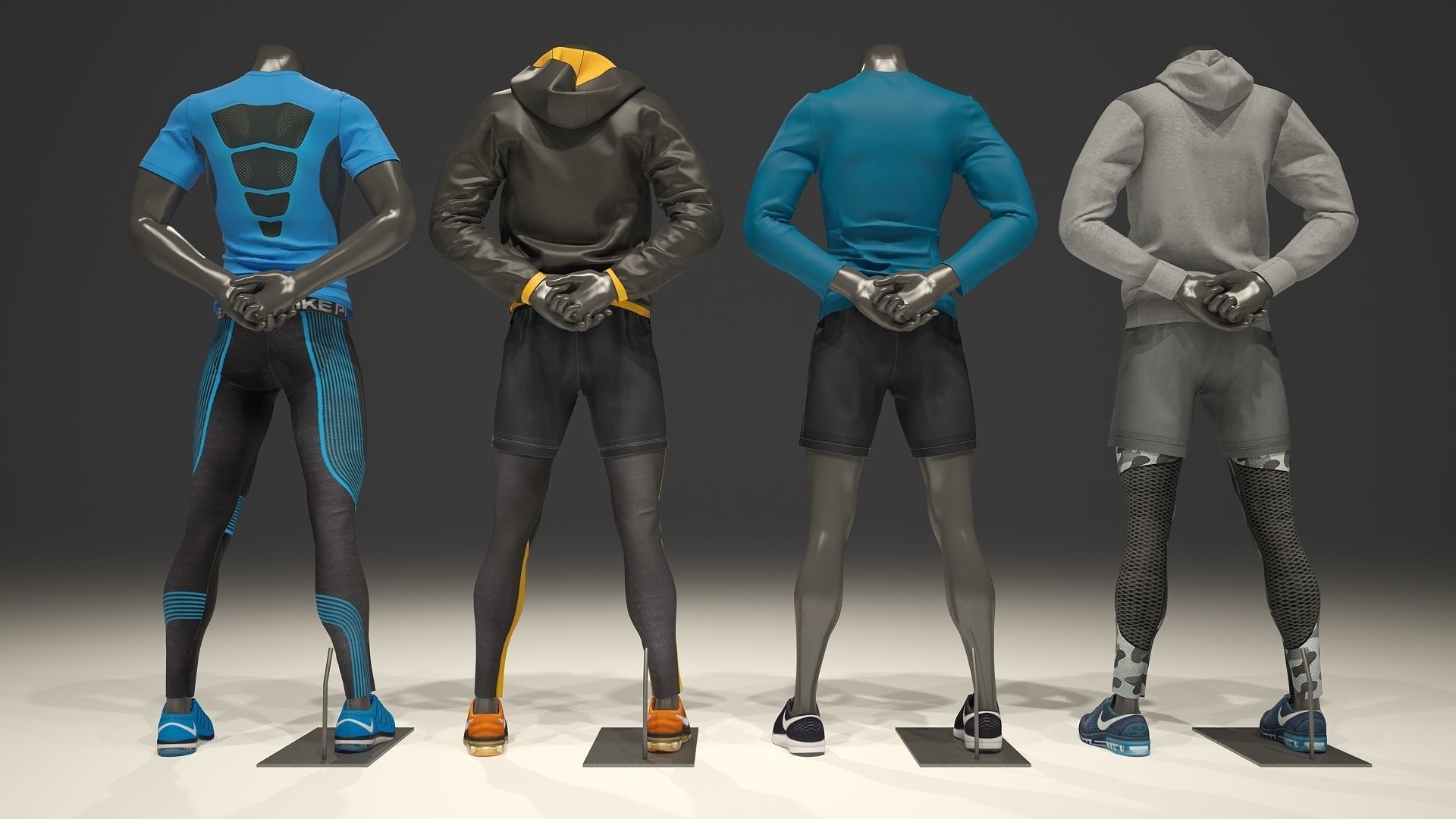 Man mannequin Nike pack 2 3D model_8