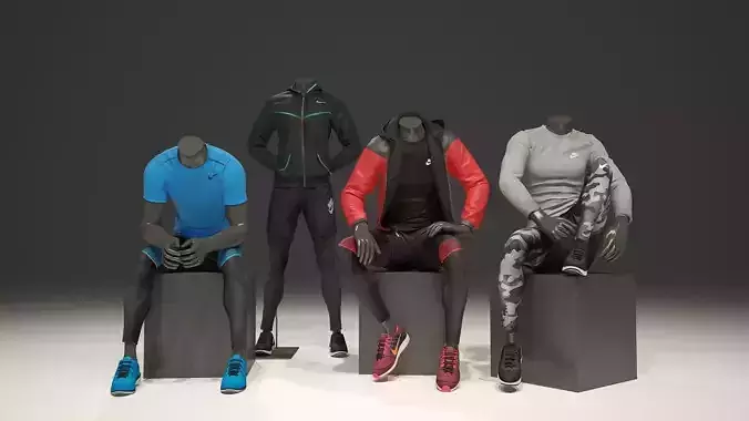Man mannequin Nike pack 2 3D model