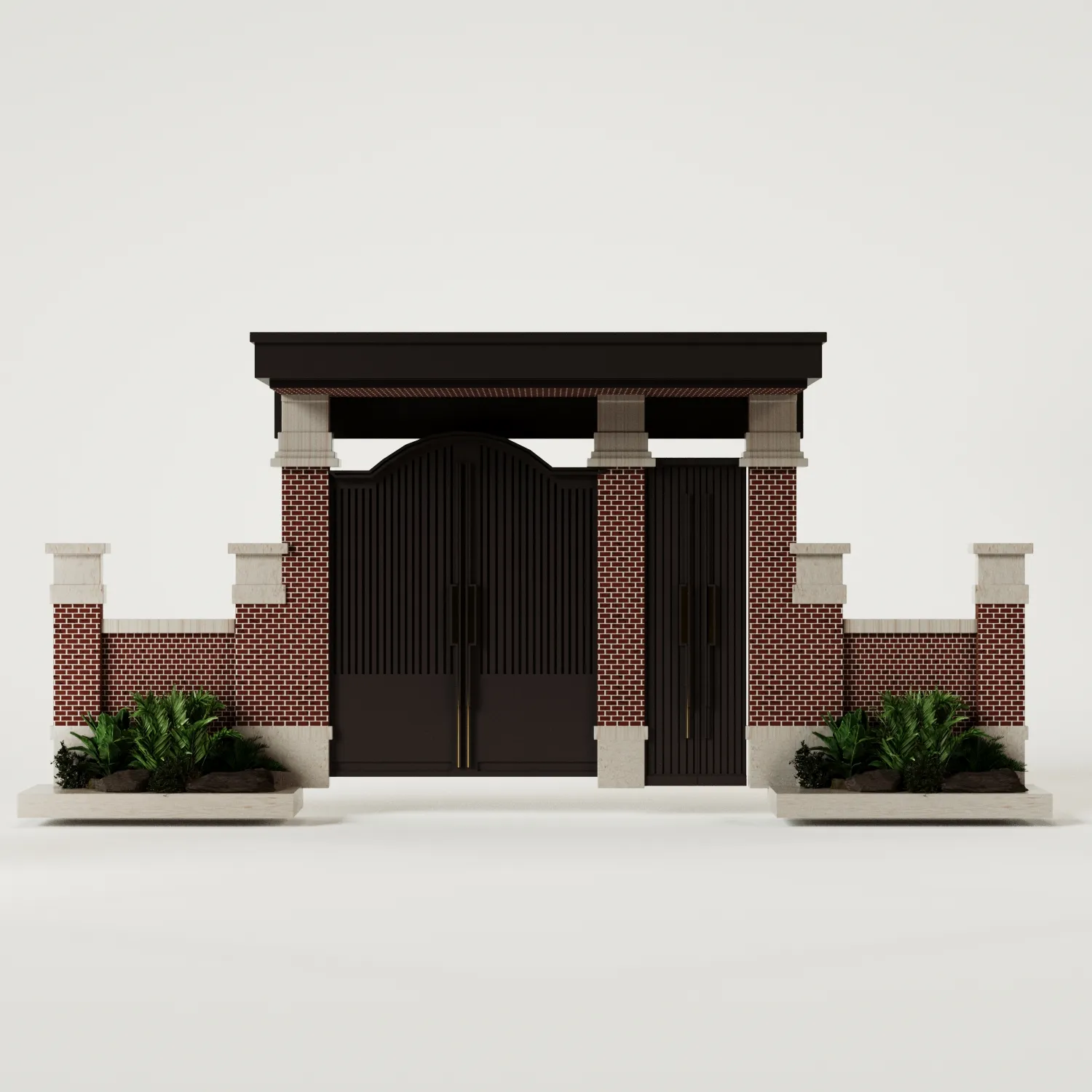 3D model Regent Manor Luxury Villa Entrance Gate VR / AR / low-poly ...